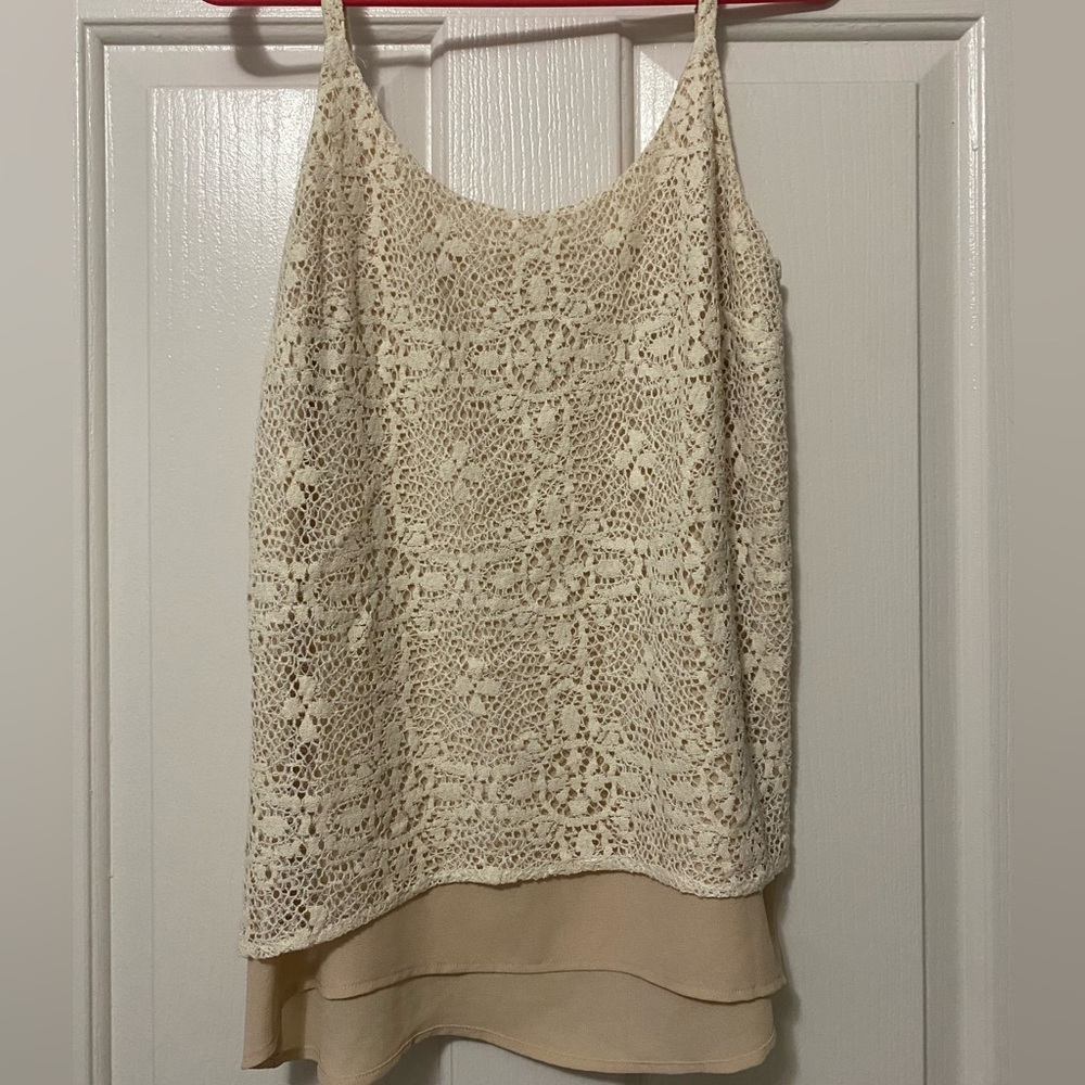 CAbi Crochet Tank. Size small.